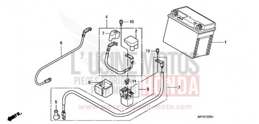 BATTERIE (CBR125RW7/RW9/RWA) CBR125RWA de 2010